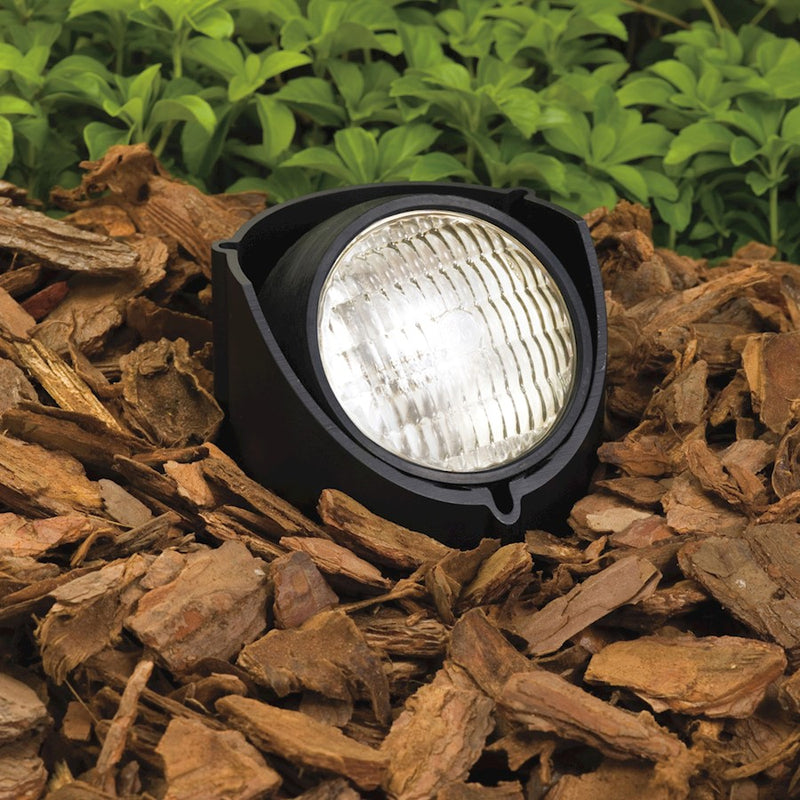 Kichler In-Ground 1-Light 12V PAR36 Well Light | Black Stainless Steel & Polypropylene | Landscape Uplighting | 8 x 6 in | Model 15488BK