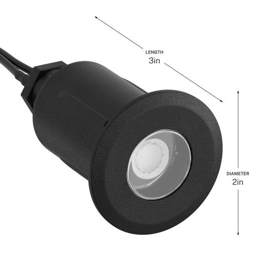 Kichler MR8 Recessed Basic Trim, Black Brass/Clear Tempered Soda Lime