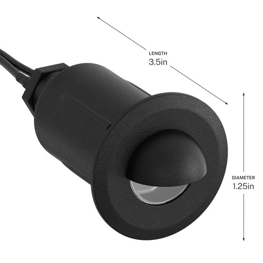 Kichler MR8 Recessed/Cowl, Black Brass/Clear Tempered Soda Lime