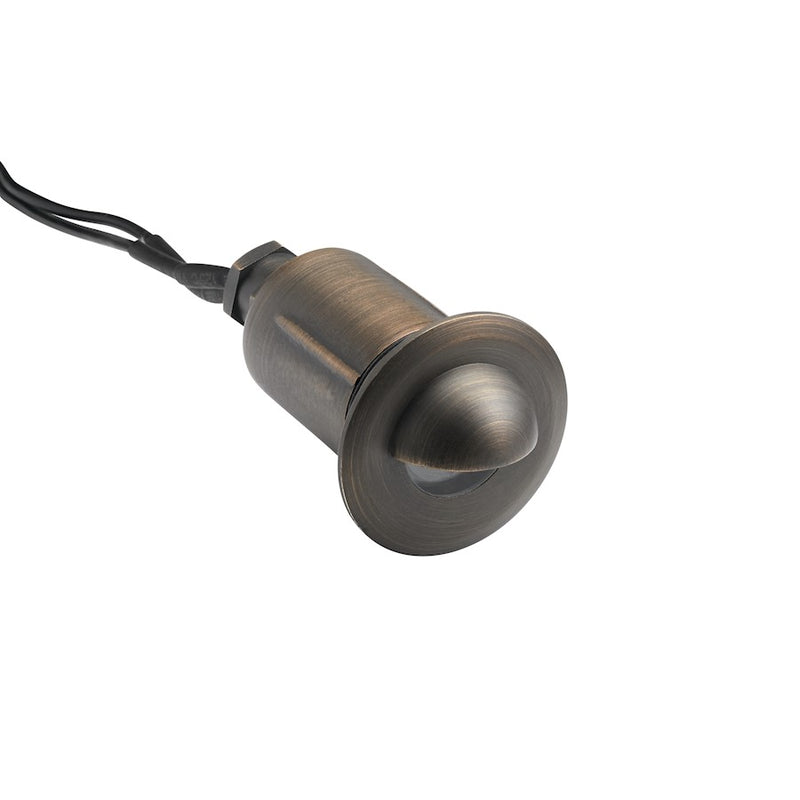 Kichler MR8 Recessed with Cowl 1-Light Recessed Light | Centennial Brass and Clear Glass | Wet Location Landscape Accent | Model 15491CBR
