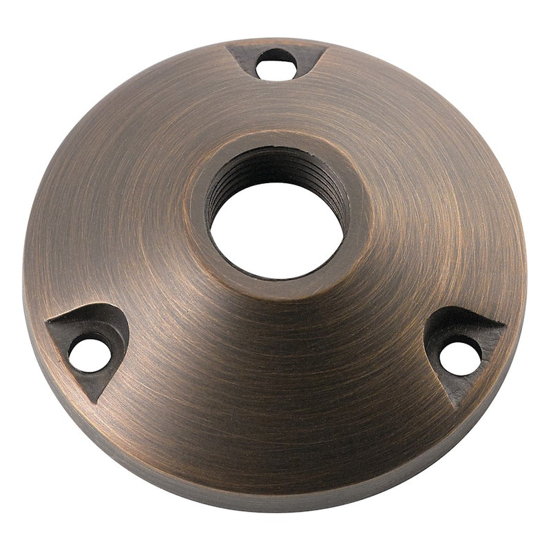 Kichler Round Mounting Base 3in | Centennial Brass | Landscape & Outdoor Accent | 3 x 3 x 1 in | Model 15493CBR