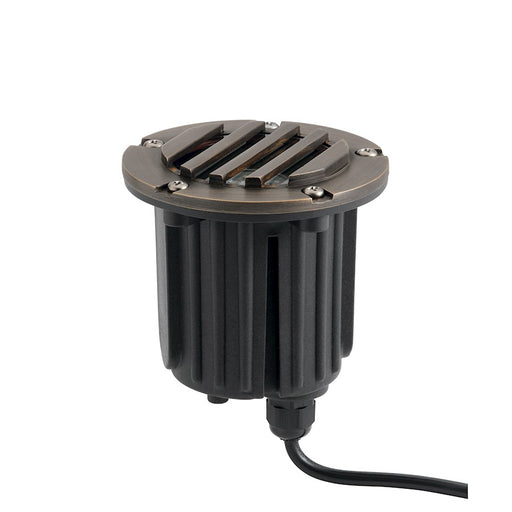 Kichler Brass Rockguard 5in In-Ground Light | Centennial Brass Finish | Driveway & Walkway Accent | 12V, Incandescent | Model 15497CBR