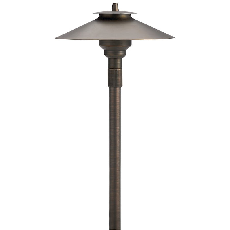 Kichler Brass Adjustable Height Path Light 30in | Centennial Brass Aluminum | Landscape Pathway Lighting | 20 x 1.75 x 1.75 in | Model 15503CBR