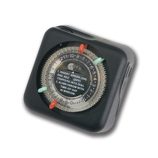 Kichler Accessory Outdoor Enclosure Timer | Black Mechanical Timer | Landscape & Patio Timer | 3 x 2.75 x 3.1 in | Model 15557BK