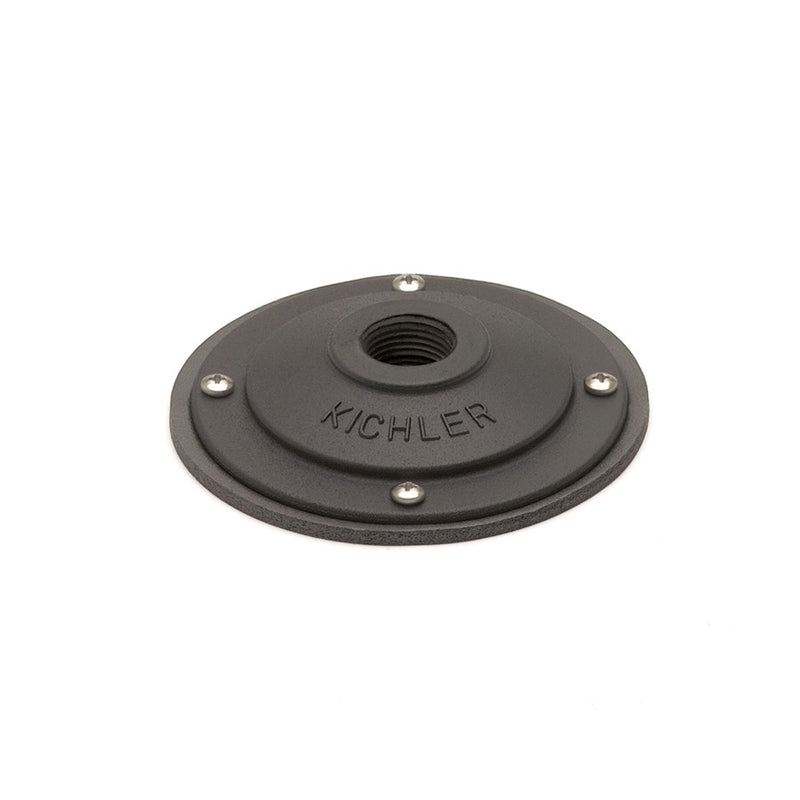 Kichler Surface Mounting Flange | Textured Black Aluminum | Landscape Lighting Accessory | 12-Volt Junction Box Mount | Model 15601BKT