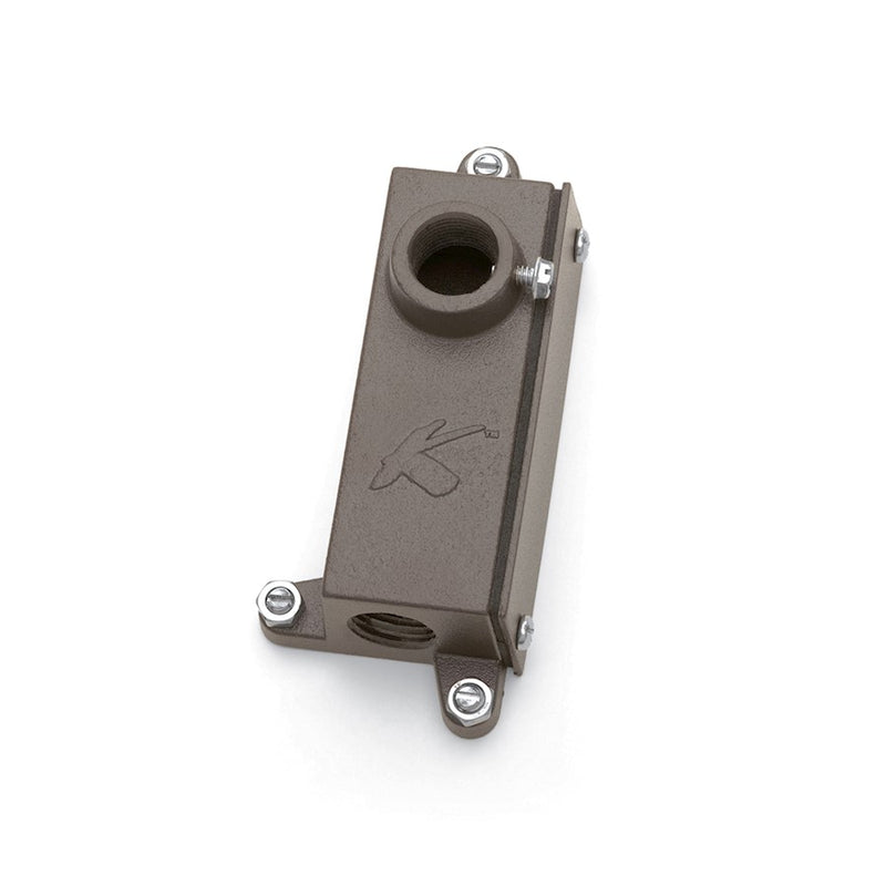 Kichler Accessory Mounting Junction | Textured Architectural Bronze Aluminum | Junction Box Mounting Bracket | 1.84 x 2.39 x 5.56 in | Model 15609AZT