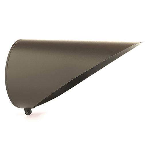 Kichler Accessory Cowl PAR38 Long | Textured Architectural Bronze Aluminum | Landscape Light Shade | 12in L x 6.8in W | Model 15668AZT