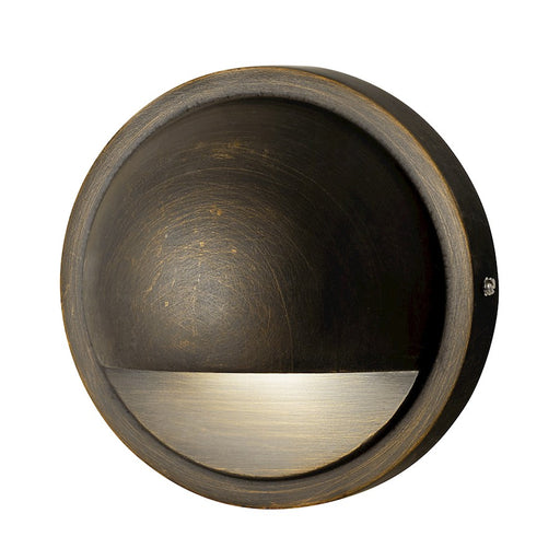 Kichler LED Integrated Half-Moon Deck Light | Centennial Brass Brass | Outdoor Deck & Step Lighting | 4 x 2 in | Model 15764CBR27