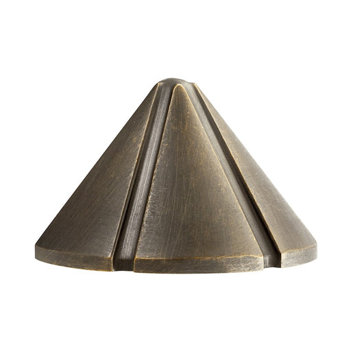 Kichler LED Integrated Conical Deck Light | Centennial Brass Brass | Outdoor Steps & Pathways | 2.25 x 3.75 x 2.25 in, Wet Rated | Model 15765CBR27