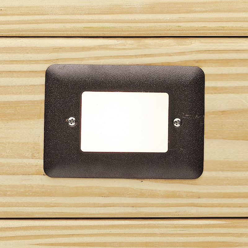 Kichler Deck LED 1W Step Light | Textured Architectural Bronze | Outdoor Stair & Pathway Accent | 3 x 5 x 3.5 in | Model 15780AZT30R