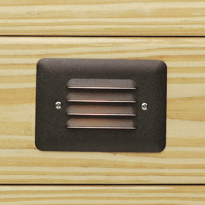 Kichler Landscape LED 5in LED Step Light | Utilitarian Textured Architectural Bronze | Outdoor Steps & Deck | 5 x 3 x 3 in | Model 15782AZT27R