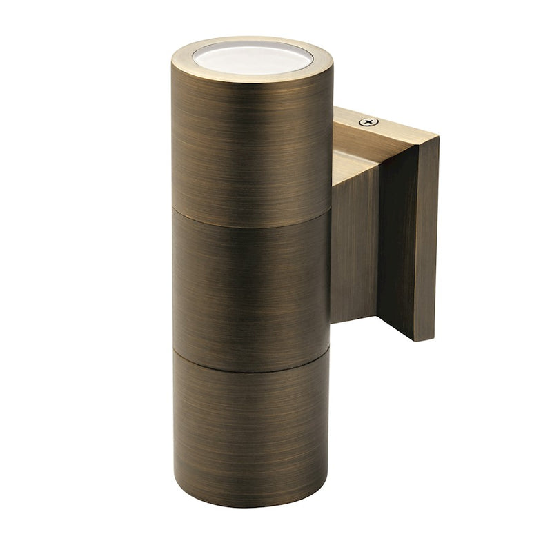 Kichler Centennial Brass Small Up or Down Sconce | Brass Landscape Light | Outdoor Wall Accent | 5 x 2.25 x 4.25 in | Model 15784CBR