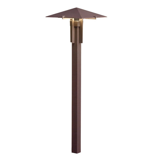 Kichler Pyramid 26in LED Path Light | Textured Architectural Bronze | Garden & Walkway | 8 x 8 x 26.5 in, 3000K, 18W | Model 15803AZT30R