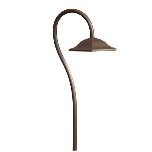 Kichler LED Shepherd's Crook Path Light 28in H | Textured Architectural Bronze Aluminum | Outdoor Landscape & Garden Accent | Model 15807AZT30R
