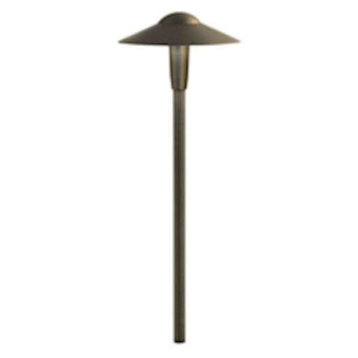 Kichler Large Dome LED Path Light | Centennial Brass Brass | Landscape Pathway & Garden Lighting | 22.5in H | Model 15810CBR30
