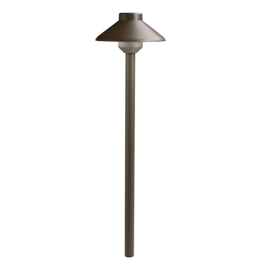 Kichler Llena 22in LED Path Light | Textured Architectural Bronze Aluminum | Walkway & Garden Landscape | 6 x 6 x 22 in | Model 15820AZT