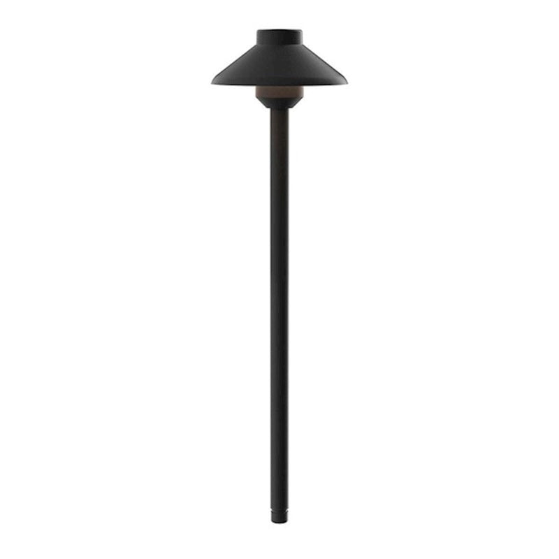 Kichler Landscape LED Stepped Dome 22in LED Path Light | Black Textured Aluminum | Garden & Walkway | 160 Lumens, 3000K, 2W | Model 15820BKT30