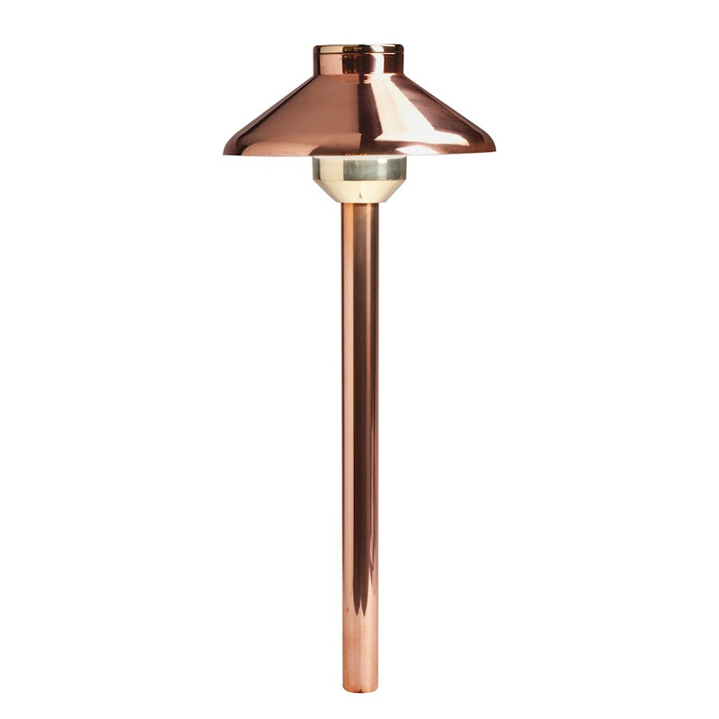 Kichler Llena 22.5in LED Path Light | Copper Metal | Garden Walkway & Driveway | 2700K Warm White, 12V | Model 15820CO27