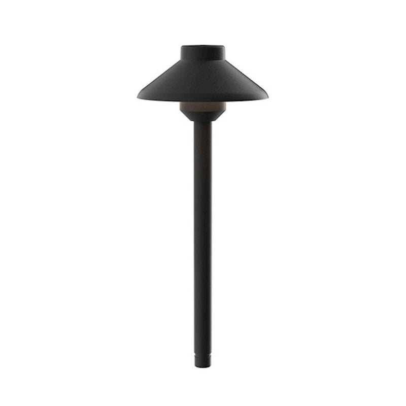 Kichler Landscape LED Stepped Dome 22in LED Path Light | Black Textured Aluminum | Garden & Walkway | 160 Lumens, 3000K, 2W | Model 15820BKT30