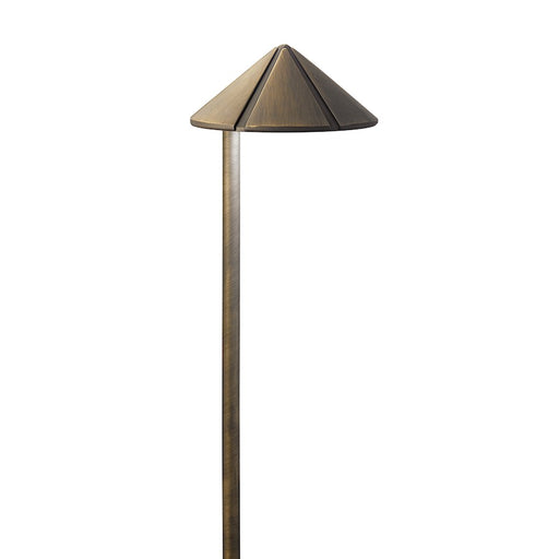 Kichler LED Integrated 20in 3-Light Path Light | Centennial Brass Aluminum | Garden & Walkway | 7 x 20.5 in | Model 15827CBR30