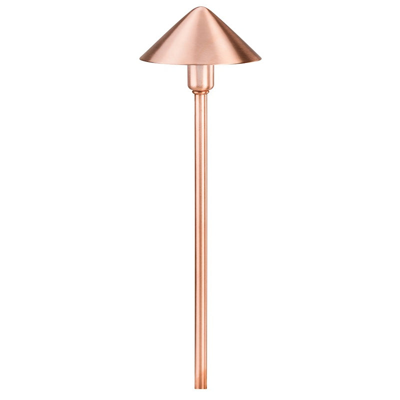 Kichler LED Fundamentals 6in Path Light | Copper Landscape Accent | Walkway & Garden Lighting | 6 x 22 in | Model 15839CO30R