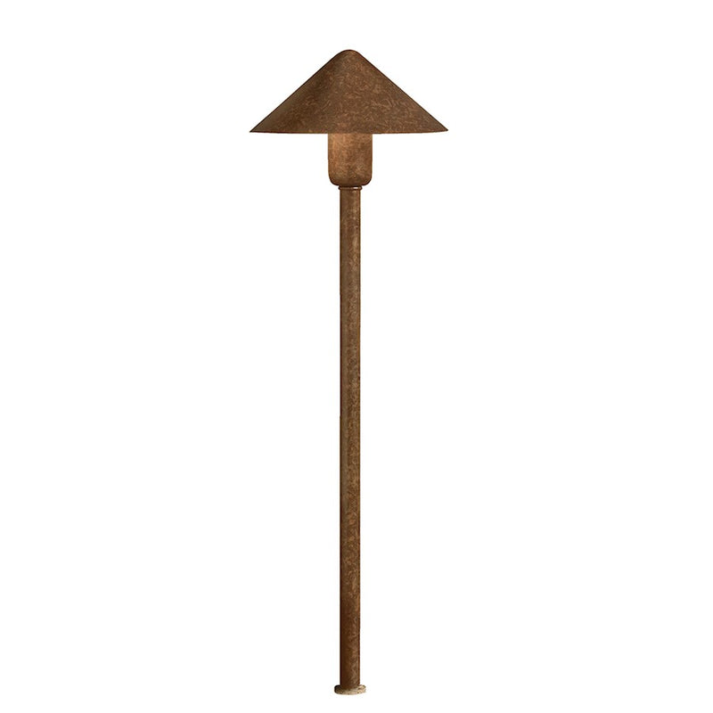 Kichler LED Fundamentals 2700K 6in Landscape Path Light | Textured Tannery Bronze Aluminum | Walkway & Garden | 21.5in H | Model 15839TZT27R