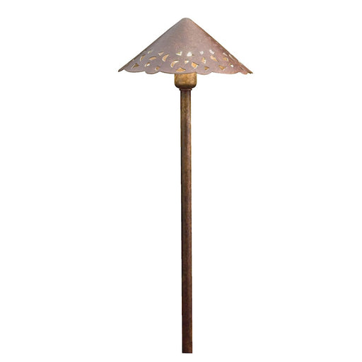 Kichler Landscape LED Hammered Roof Path Light | Textured Tannery Bronze Copper | Garden & Walkway Accent | Model 15843TZT27