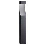 Kichler Textured Bollard Light | Outdoor Pathway in Textured Black Aluminum | Garden & Walkway | 4 x 5.5 x 27 in | Model 15848BKT