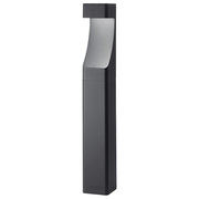 Kichler Textured Bollard Light | Outdoor Pathway in Textured Black Aluminum | Garden & Walkway | 4 x 5.5 x 27 in | Model 15848BKT
