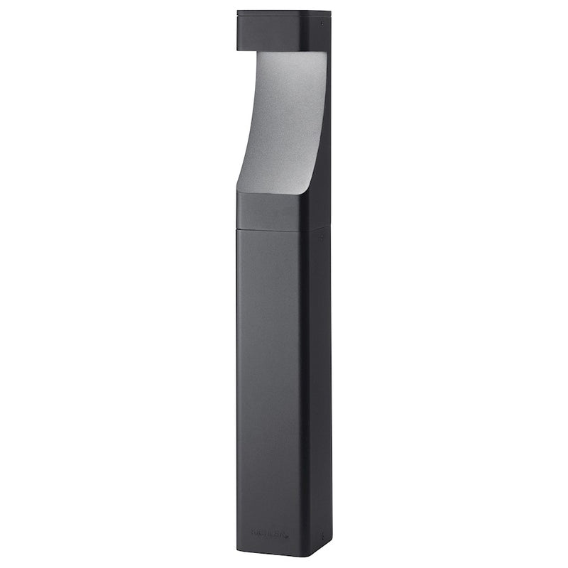 Kichler Textured Bollard Light | Outdoor Pathway in Textured Black Aluminum | Garden & Walkway | 4 x 5.5 x 27 in | Model 15848BKT
