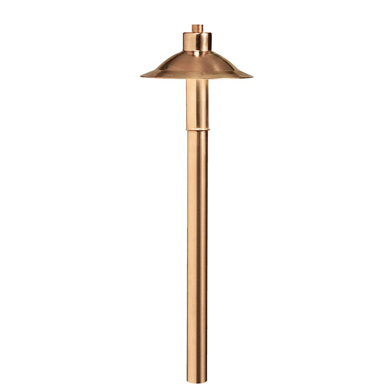 Kichler Copper Hat 21in 1-Light Landscape Light | Utilitarian Copper Finish | Pathway & Garden Accent | 6 x 21 in | Model 15850CO27R