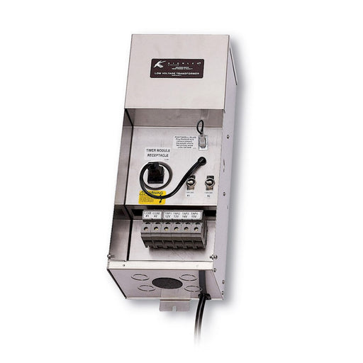Kichler Pro Series 300W Transformer | Stainless Steel Outdoor Power Supply | Landscape Lighting & Low-Voltage Systems | 300W, 12V | Model 15PR300SS
