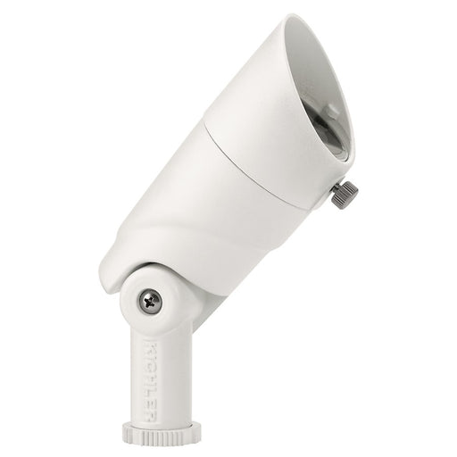 Kichler Adjustable Lumen Small Accent Light | White Aluminum | Landscape & Pathway Spot Lighting | 100-300 Lumens 2700K | Model 16016WHT27