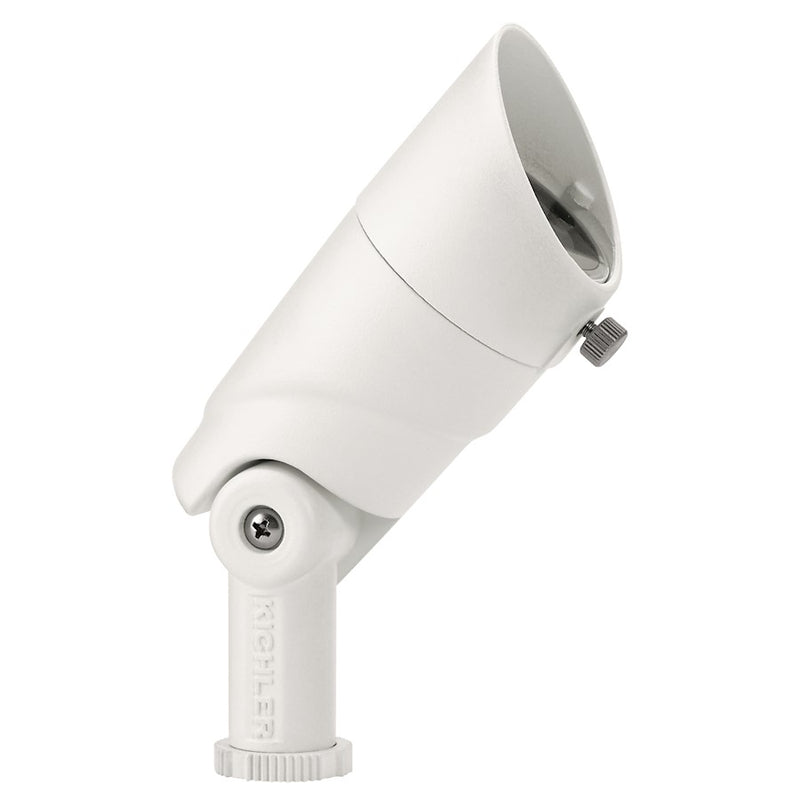 Kichler Adjustable Lumen Small Accent 35° Flood Light | White Aluminum Landscape Spot | Garden & Pathway Accent | Model 16016WHT30