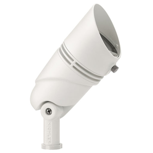 Kichler Adjustable Lumen Large Accent 6in 1-Light LED Flood Light | White Aluminum | Landscape & Accent Lighting | 400-835 Lumens | Model 16019WHT30