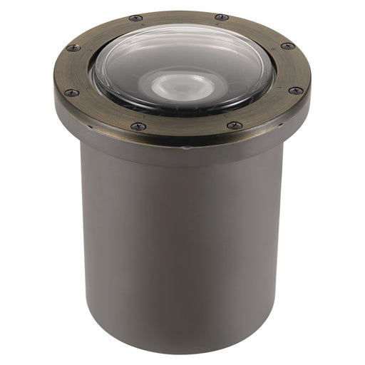 Kichler VLO 8in LED In-Ground Accent Light | Centennial Brass | Driveway & Landscape Accent | 7 x 7 x 8 in, 3000K | Model 16023CBR30