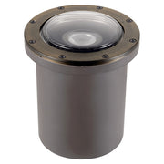 Kichler Landscape LED VLO 8in In-Ground Accent Light | Brass Centennial Brass | Driveway & Pathway Lighting | 850 Lumens, 2700K | Model 16024CBR27