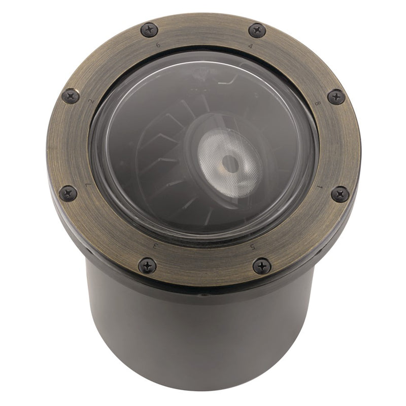 Kichler Landscape LED VLO 7in In-Ground Accent Light | Centennial Brass | Driveway & Pathway | Model 16025CBR30