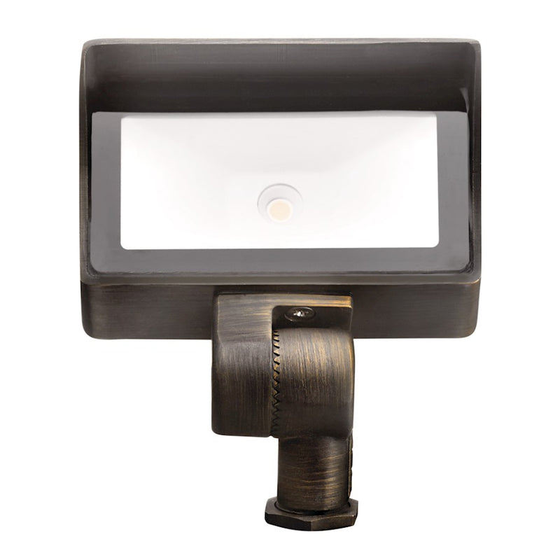 Kichler LED Integrated Wash Mini VLO Flood 30K | Utilitarian Centennial Brass Brass | Outdoor Wall Wash & Accent Lighting | Model 16026CBR30