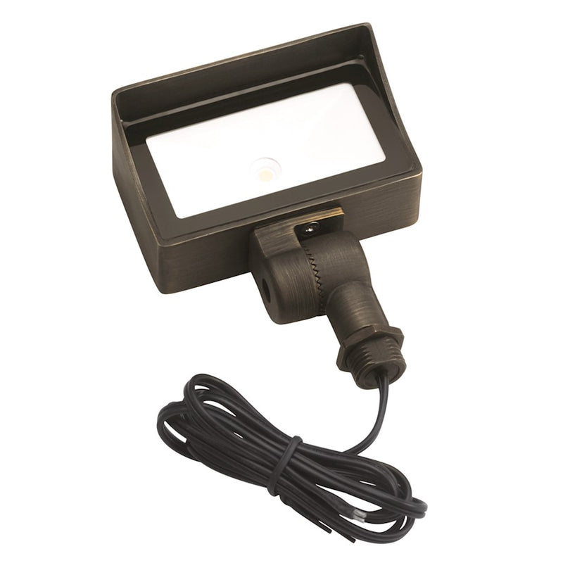 Kichler LED Integrated Wash Mini VLO Flood 30K | Utilitarian Centennial Brass Brass | Outdoor Wall Wash & Accent Lighting | Model 16026CBR30