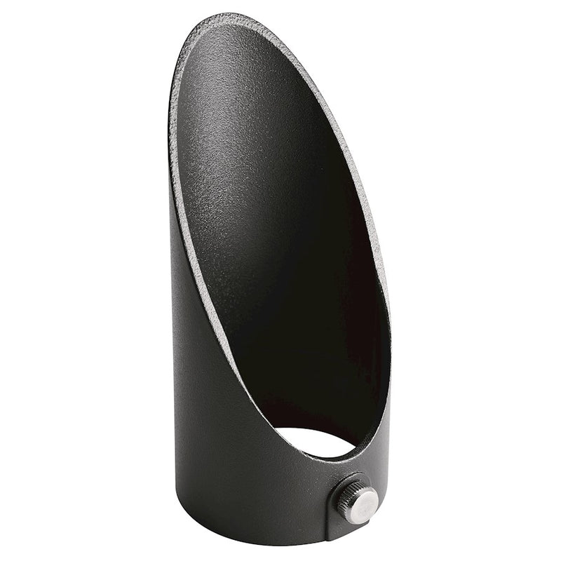 Kichler Small Long Cowl 2in Lighting Accessory | Textured Black Aluminum | Outdoor Wet Location Accent | 2 x 4.5 in | Model 16067BKT