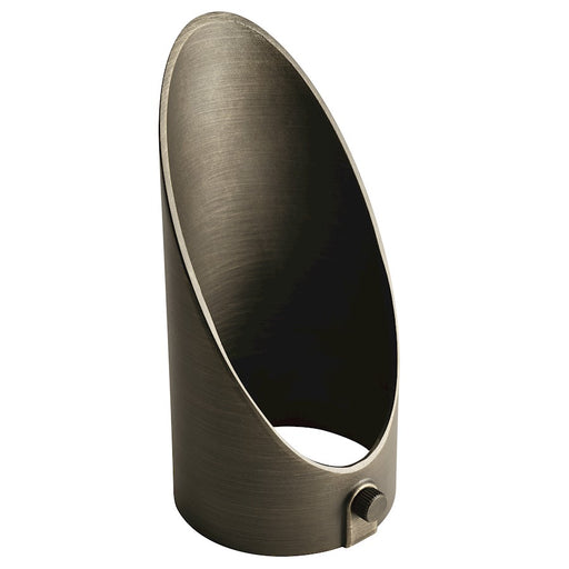Kichler Medium Long Cowl | Centennial Brass | Outdoor Landscape Light Accessory | 2.75in W x 5.75in H | Model 16068CBR