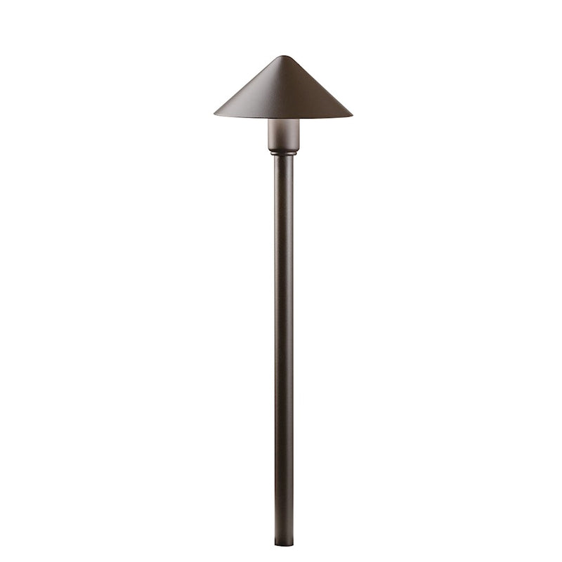 Kichler Cast Fundamentals LED Path Light 3000K | Textured Architectural Bronze | Walkway & Garden Path | 21 in H, Integrated LED | Model 16120AZT30
