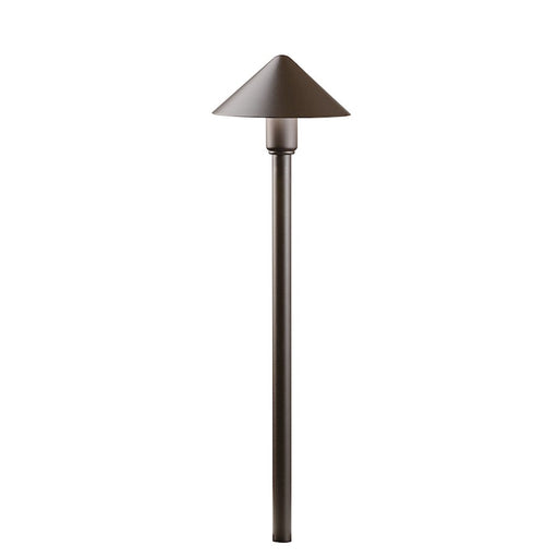 Kichler Cast Fundamentals LED Path Light 3000K | Textured Architectural Bronze | Walkway & Garden Path | 21 in H, Integrated LED | Model 16120AZT30
