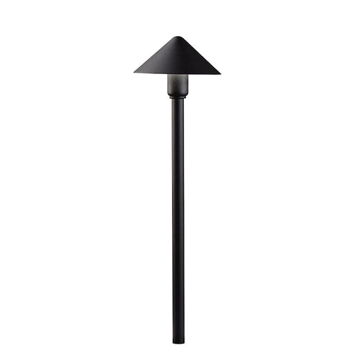 Kichler Cast Fundamentals 21in LED Path Light | Utilitarian Textured Black | Landscape & Garden Walkway | 6 x 21 in | Model 16120BKT27
