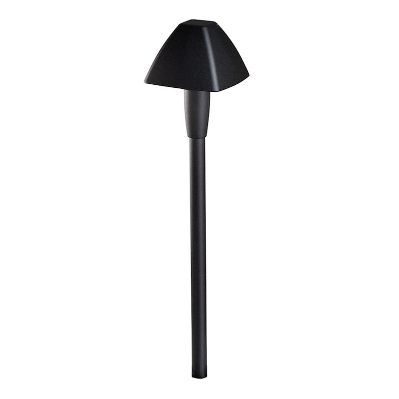 Kichler Four Corners 20in LED Path Light | Utilitarian Textured Black Cast Aluminum | Garden & Walkway Lighting | 4.75 x 20 in | Model 16121BKT30