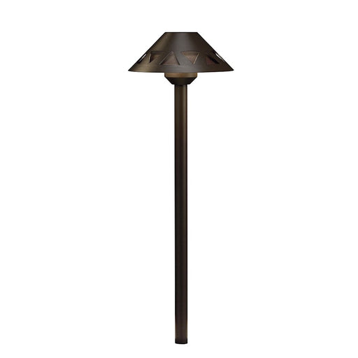 Kichler Southwest 21in LED Path Light | Utilitarian Textured Architectural Bronze | Garden & Walkway Lighting | 7 x 21 in, 2700K | Model 16122AZT27
