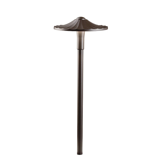 Kichler Flare 21in LED Path Light 2700K | Textured Architectural Bronze | Walkway & Garden Lighting | 8 x 21 in, Wet Rated | Model 16125AZT27