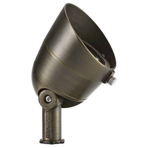 Kichler Landscape 4in 2700K LED 300 Lumen 10° Spot | Centennial Brass Aluminum | Gardens & Pathways | 3.5 x 3.25 x 4.5 in | Model 16153CBR27