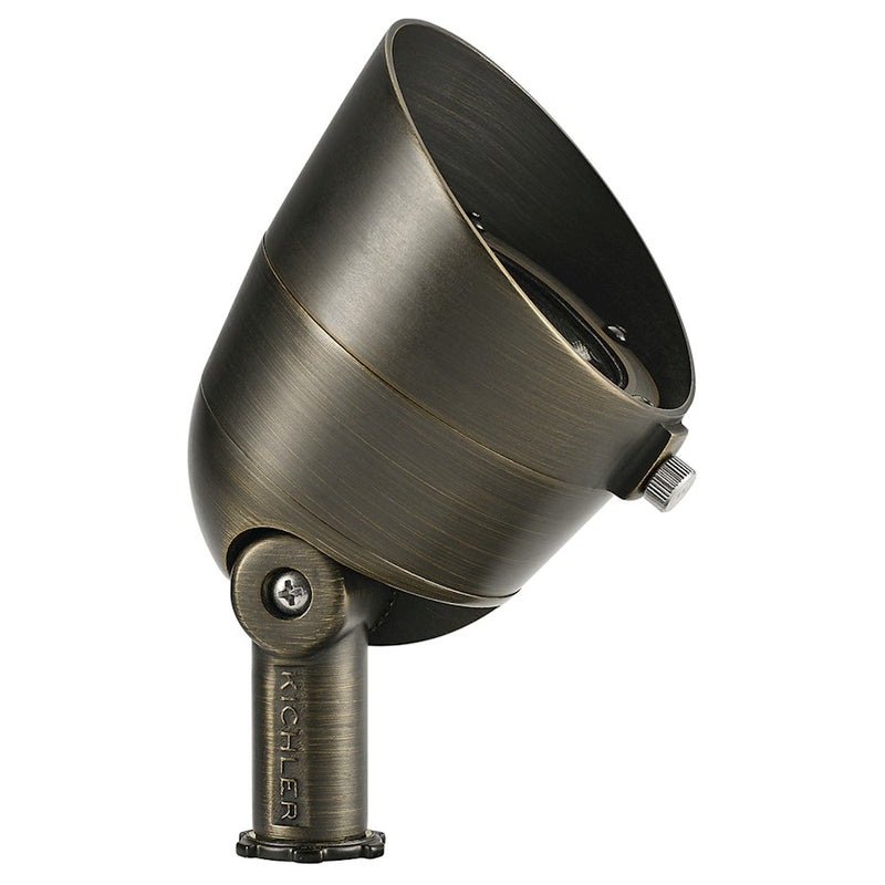 Kichler Landscape 3000K LED 300 Lumen Wide Flood Light | Centennial Brass Aluminum | Garden & Pathway Accent | Model 16155CBR30